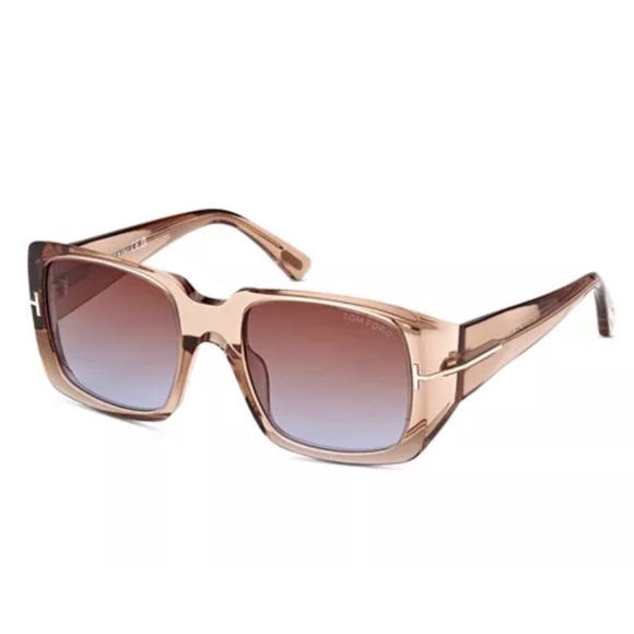 Tom Ford RYDER-02 FT 1035 Shiny Transparent
Shaded Sunglasses NWT $300 main image 5